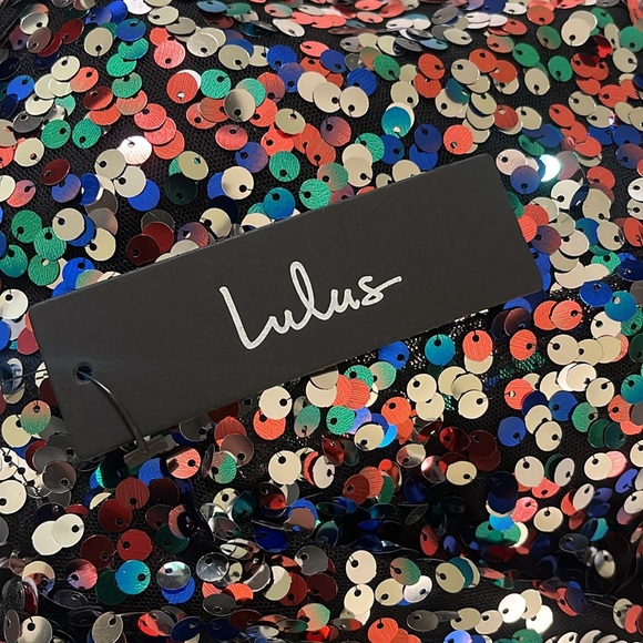 Lulu's Black and Silver Sequin Dress - Picture 6 of 8